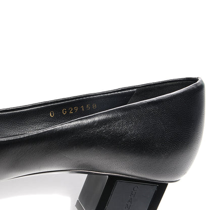Chanel Leather Round Toe Pumps 38.5 Black 7 of 8