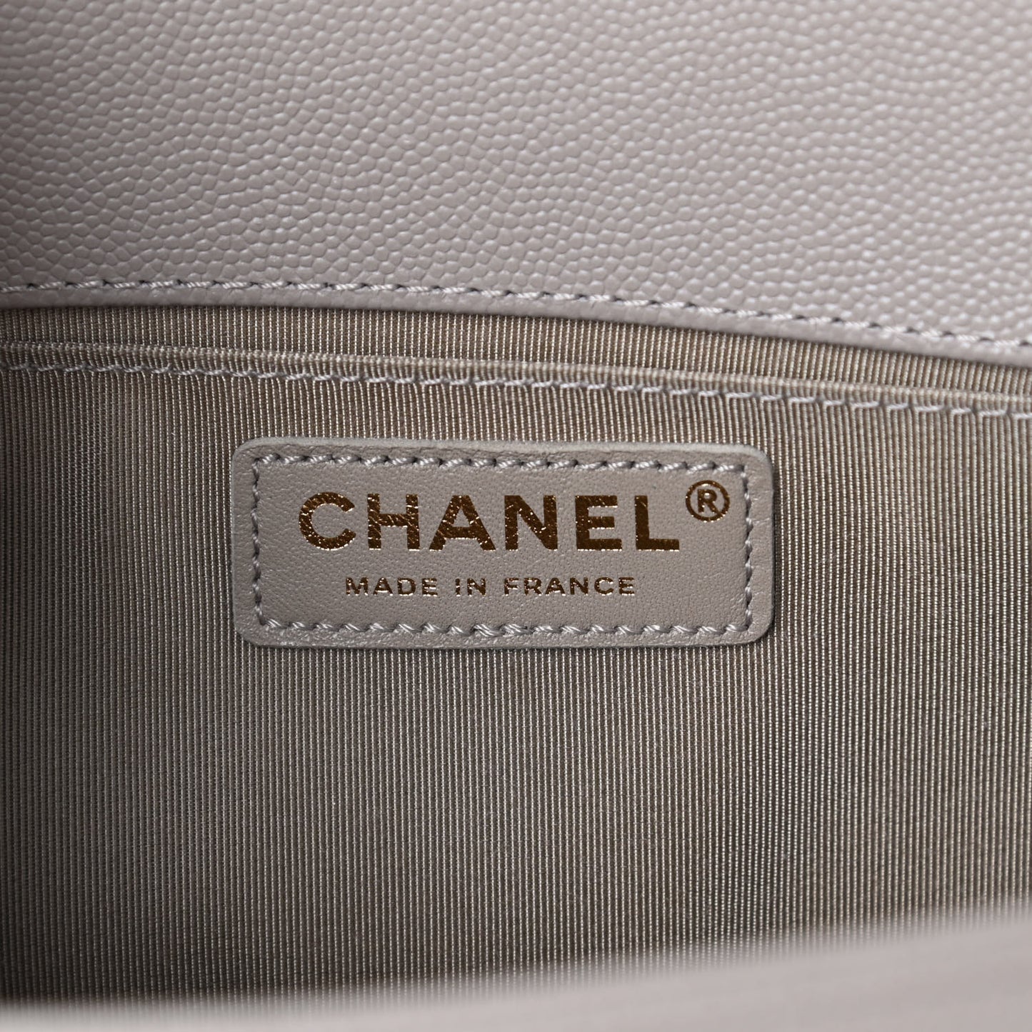 Caviar Quilted Medium Boy Flap Dark Beige