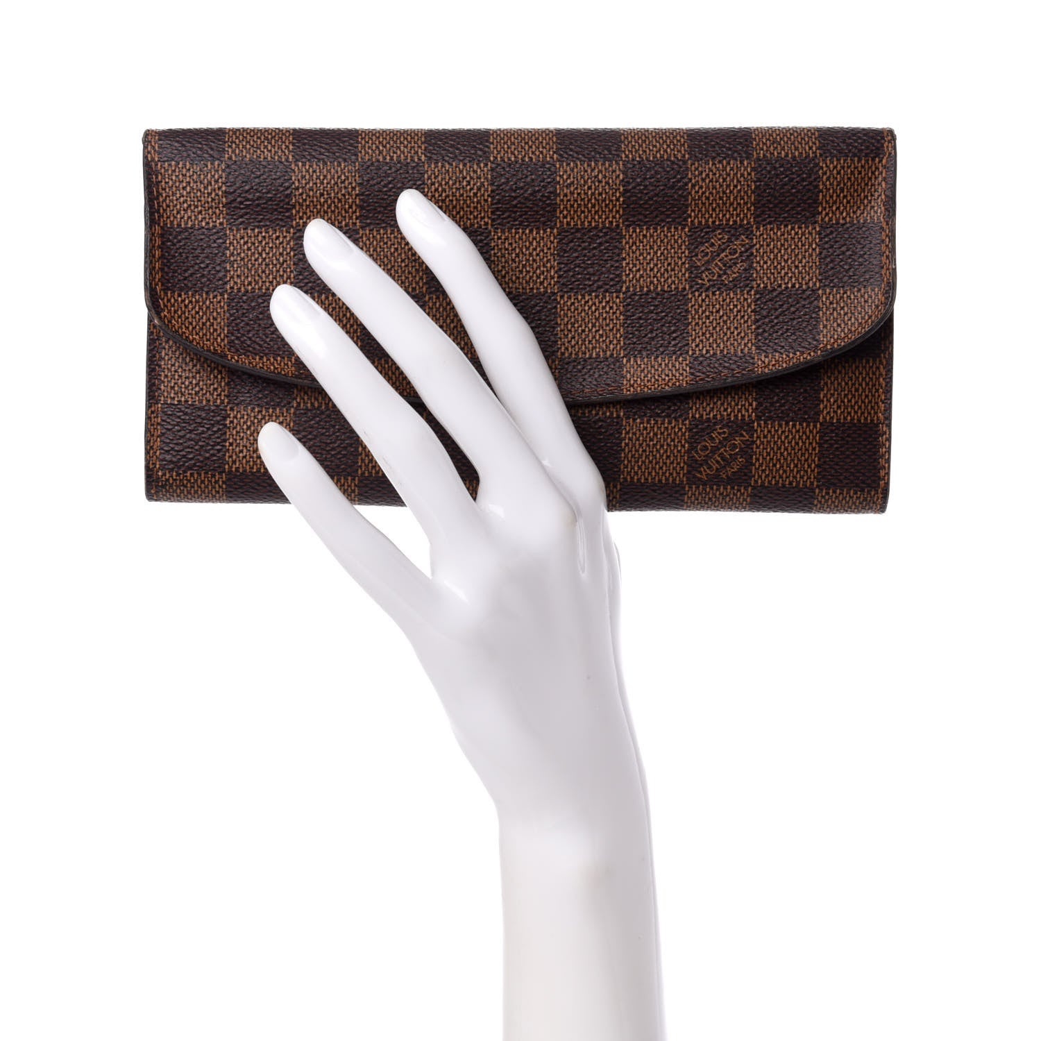 Louis Vuitton Damier Ebene Emilie Wallet Red 9 of 9