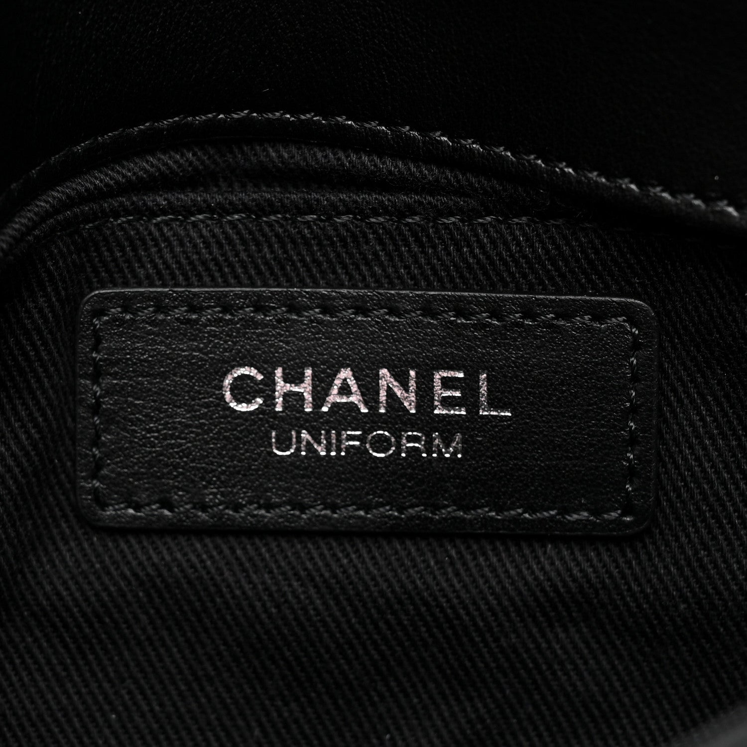 Chanel Calfskin Quilted CC Uniform Flap Belt Bag Black 6 of 9
