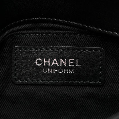 Chanel Calfskin Quilted CC Uniform Flap Belt Bag Black 6 of 9