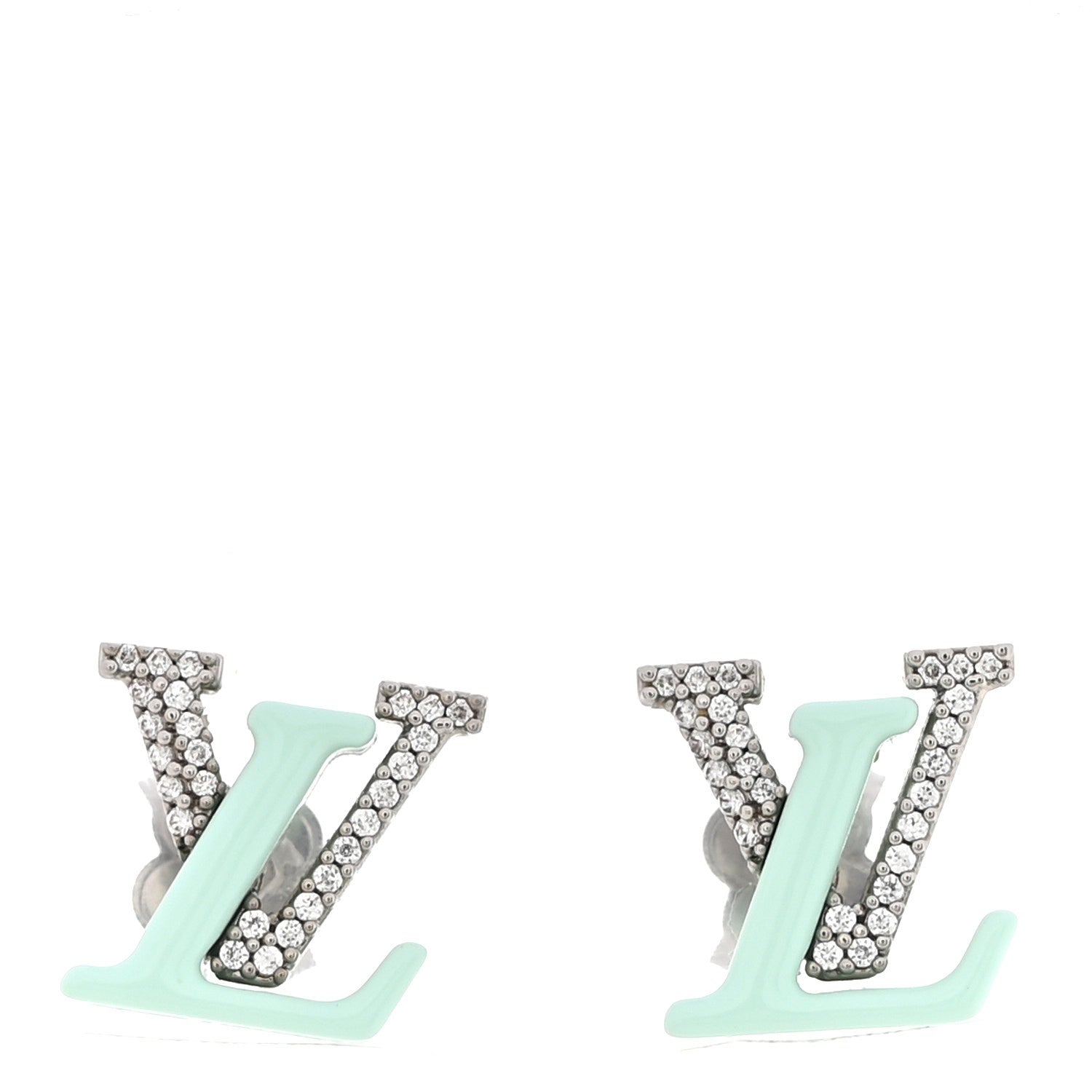 Louis Vuitton Crystal LV Iconic Sweety Earrings Blue 1 of 4