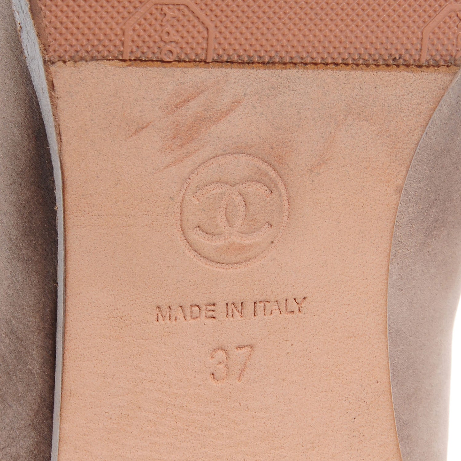 Chanel Nubuck CC Short Boots Grey 37 6 of 9