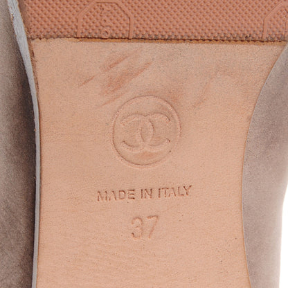 Chanel Nubuck CC Short Boots Grey 37 6 of 9