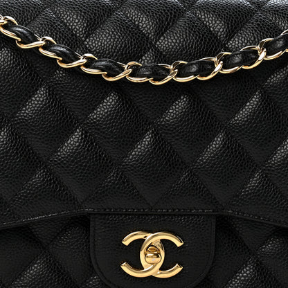 Chanel Caviar Quilted Jumbo Double Flap Black 8 of 13