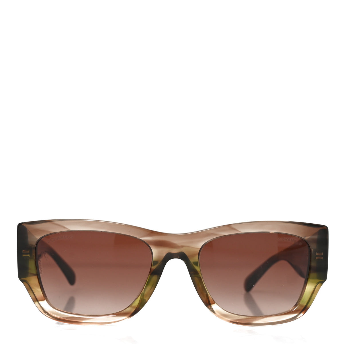 Chanel Acetate Rectangle Sunglasses 5507-A Brown Orange 3 of 14