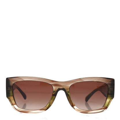 Chanel Acetate Rectangle Sunglasses 5507-A Brown Orange 3 of 14