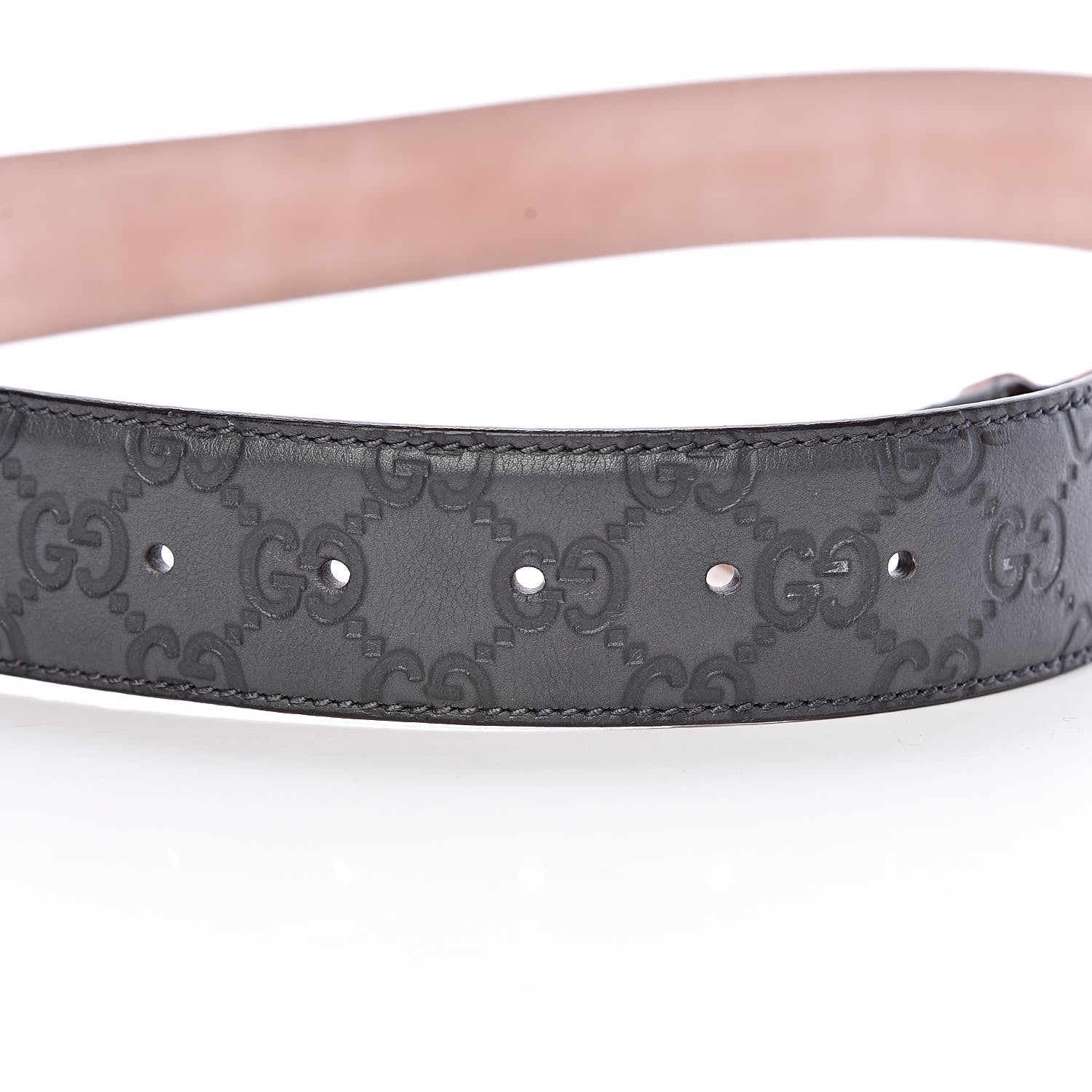 Gucci Guccissima Interlocking G Belt 95 38 Dark Grey 7 of 7