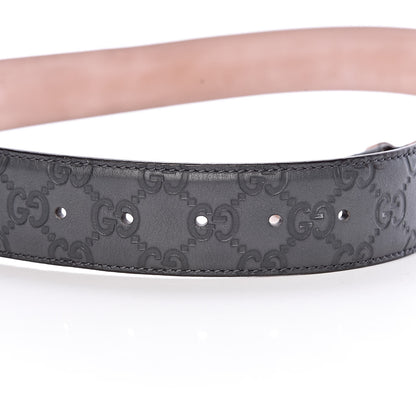 Gucci Guccissima Interlocking G Belt 95 38 Dark Grey 7 of 7