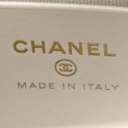 Chanel Caviar Quilted Barrel Clutch With Chain White 6 of 11