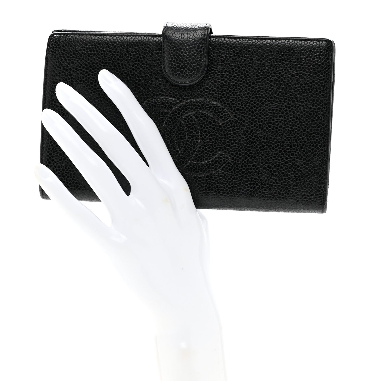 Caviar Timeless CC French Long Wallet Black