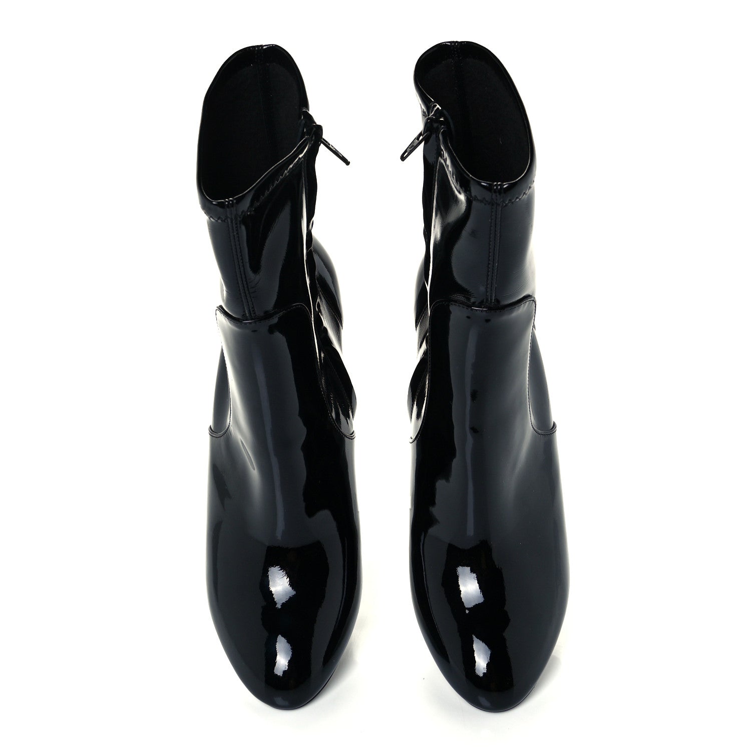 Louis Vuitton Patent Uniformes Silhouette Ankle Boots 37.5 Black 5 of 10