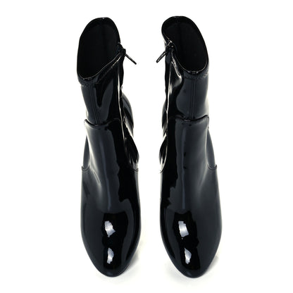 Louis Vuitton Patent Uniformes Silhouette Ankle Boots 37.5 Black 5 of 10