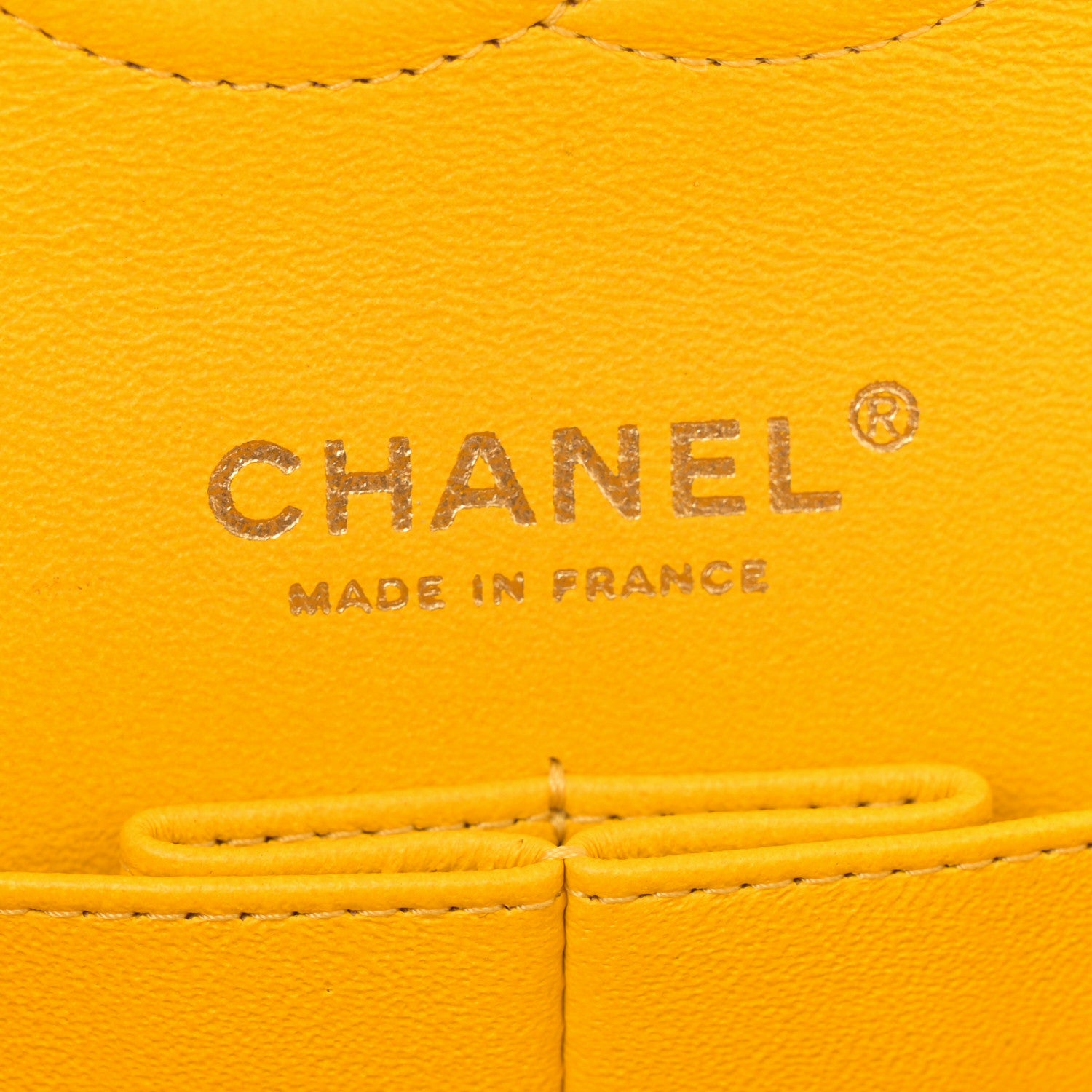 Chanel Velvet Quilted Medium Double Flap Yellow 6 of 12