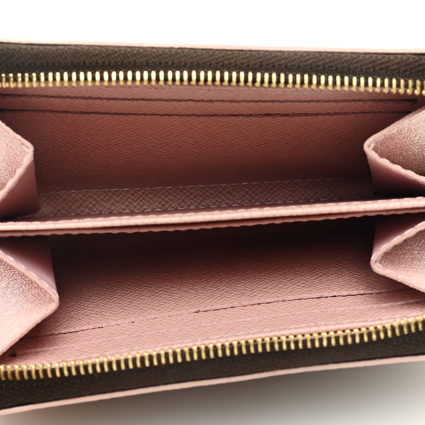Damier Ebene Studded Zippy Coin Purse Rose Ballerine