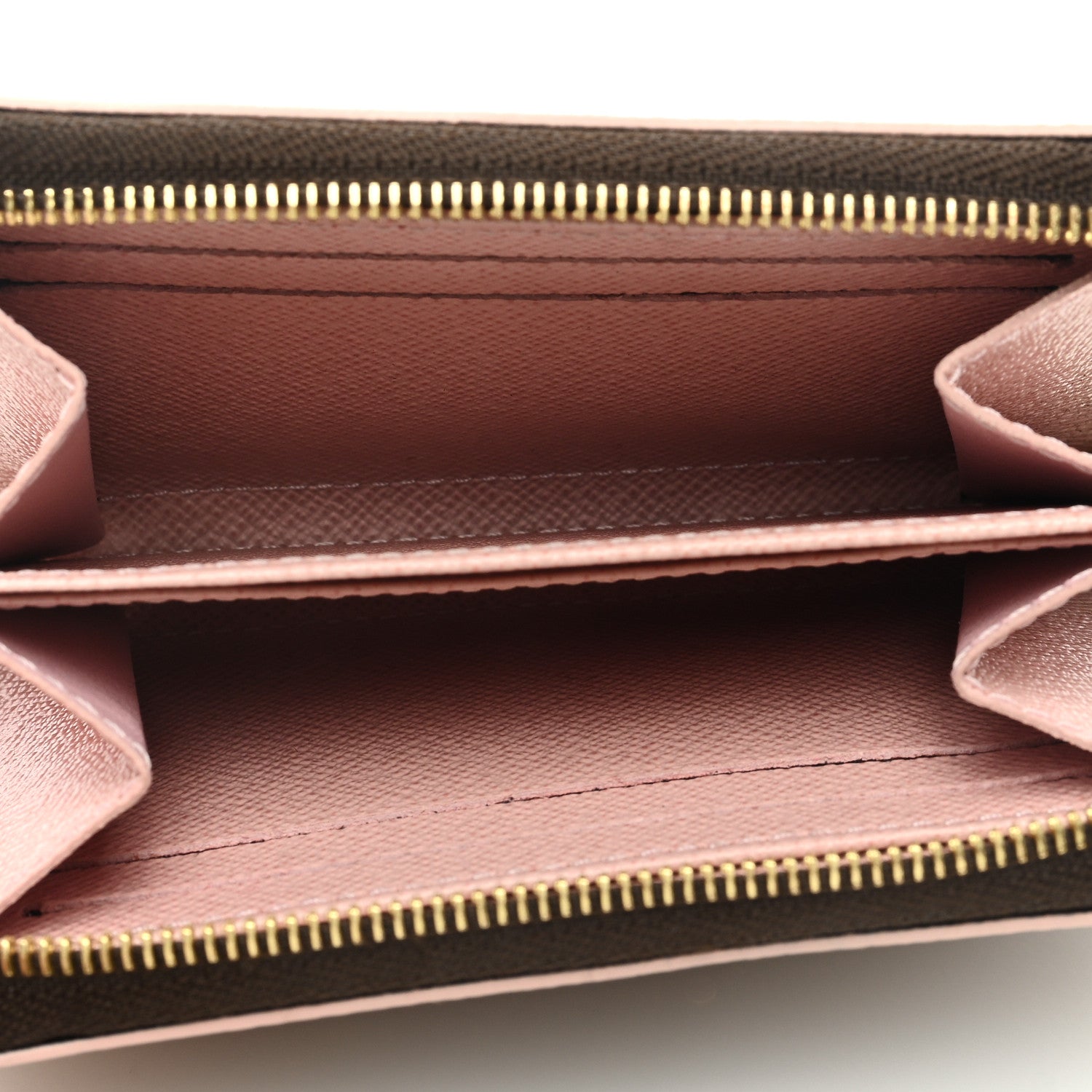 Louis Vuitton Damier Ebene Studded Zippy Coin Purse Rose Ballerine 5 of 6