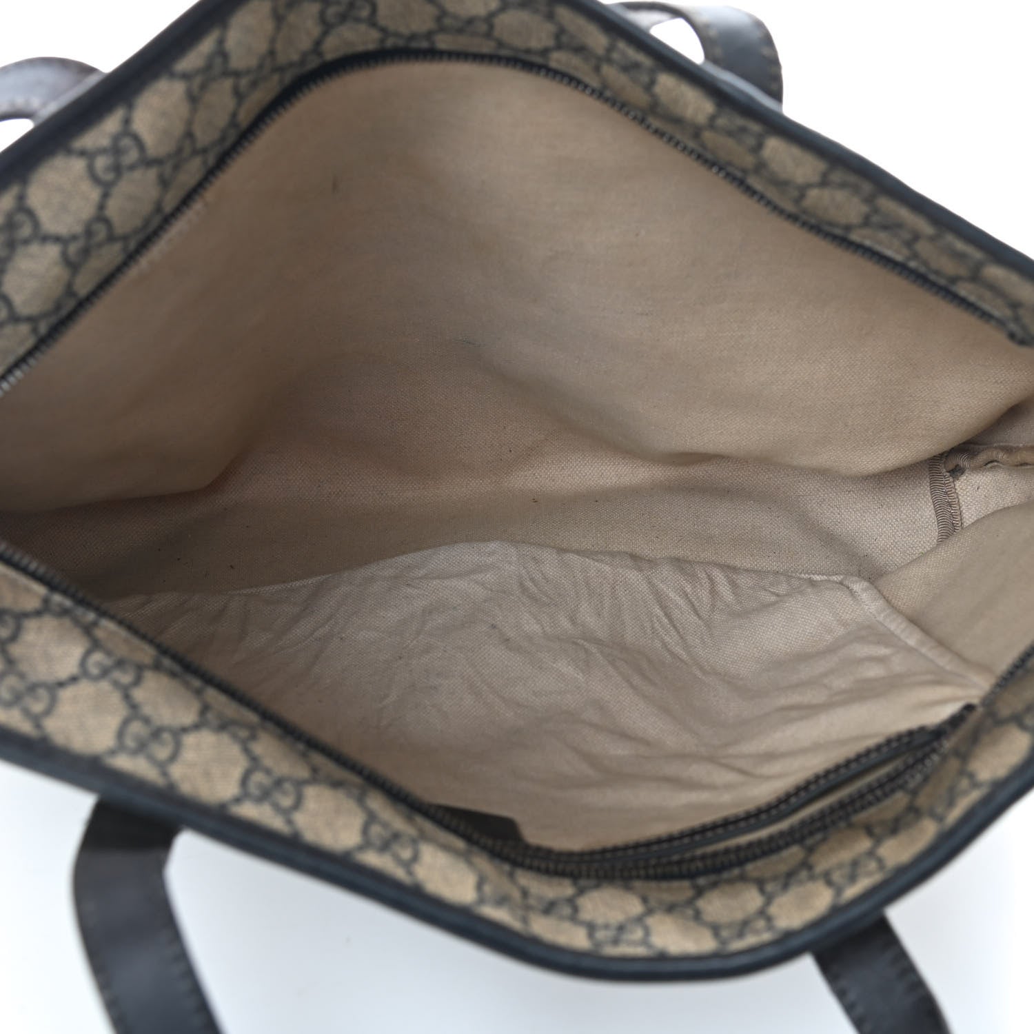 Gucci GG Supreme Monogram Medium Zippered Shopping Tote Navy 5 of 10