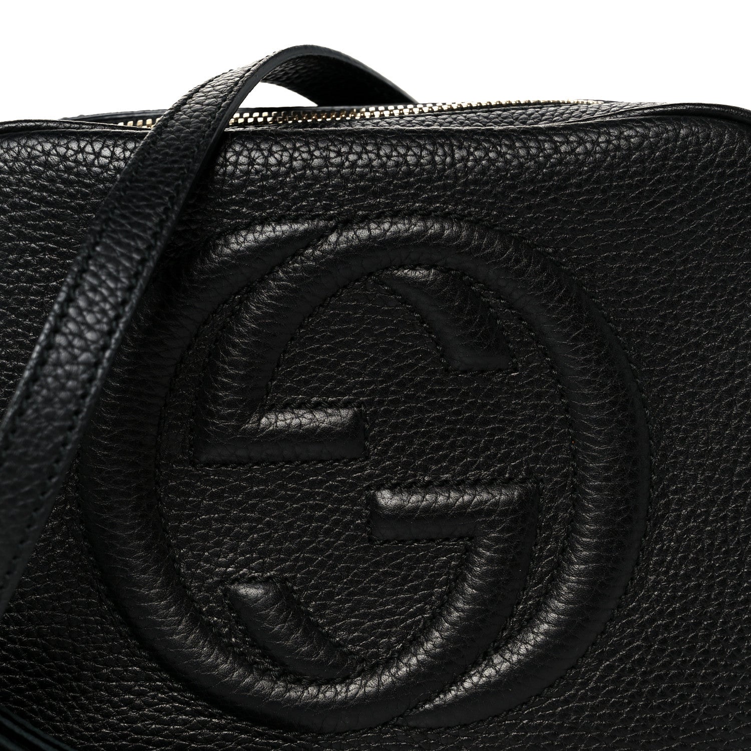 Gucci Pebbled Calfskin Small Soho Disco Bag Black 1810952