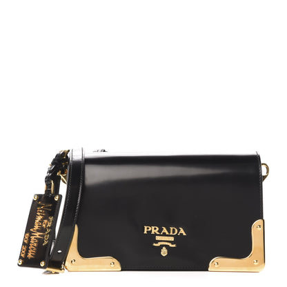 Prada Spazzolato Neiman Marcus Shoulder Bag Black 1 of 11