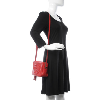 Gucci Pebbled Calfskin Small Soho Disco Bag Tabasco Red 2 of 16