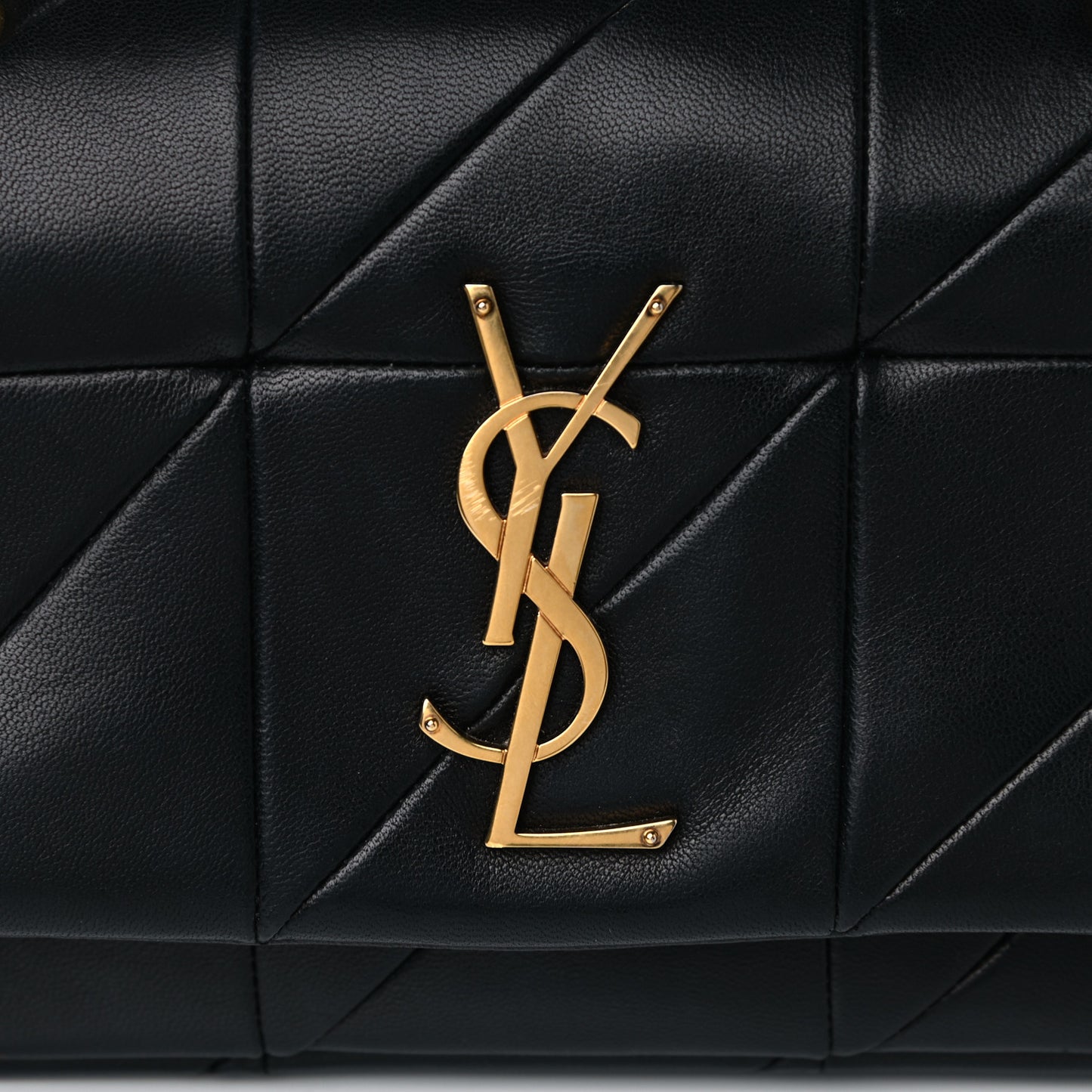 Lambskin Patchwork Monogram Small Jamie Black