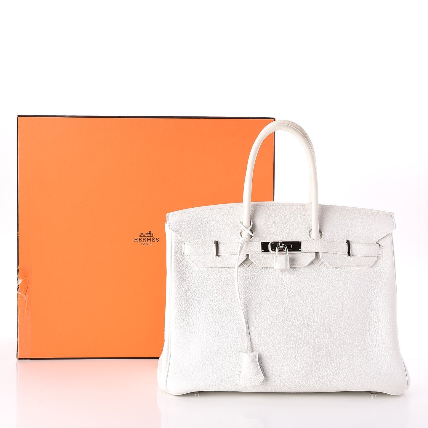 Taurillon Clemence Birkin 35 White