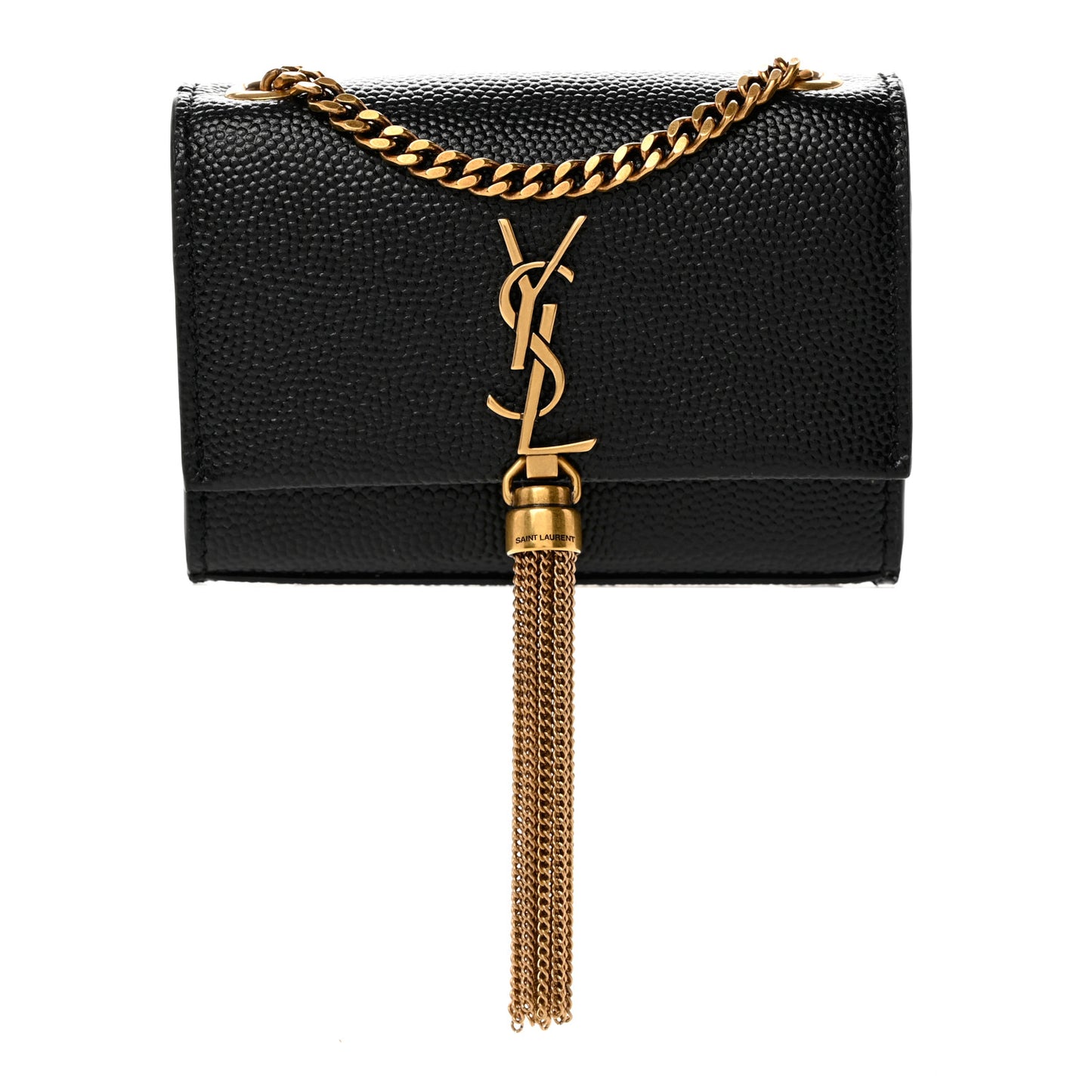 Grain De Poudre Micro Classic Monogram Kate Tassel Airpods Bag Black