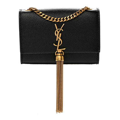Saint Laurent Grain De Poudre Micro Classic Monogram Kate Tassel Airpods Bag Black 1 of 6