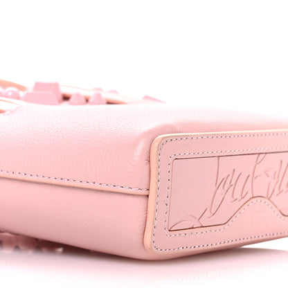 Christian Louboutin Calfskin Empire Spike Studded Mini North South Cabata Tote Rosy 9 of 10