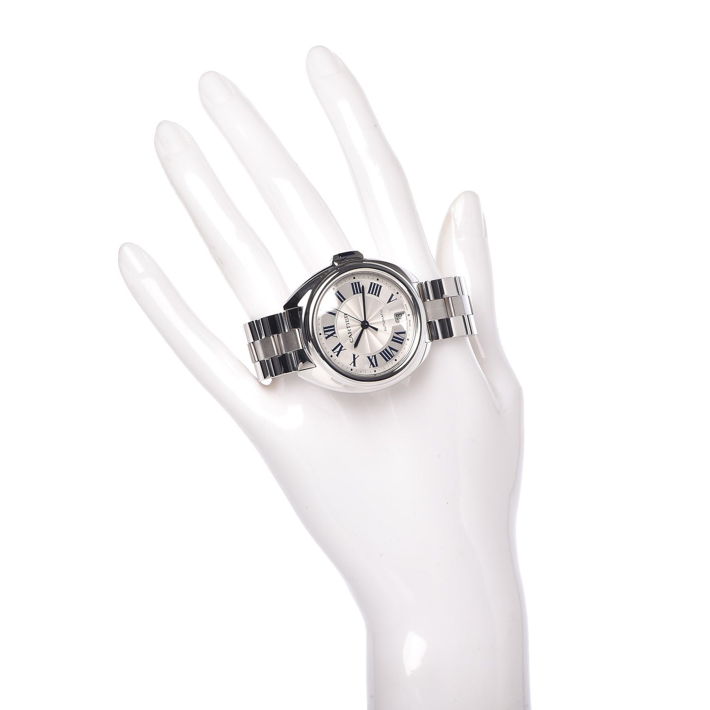 Stainless Steel 35mm Cle De Automatic Watch