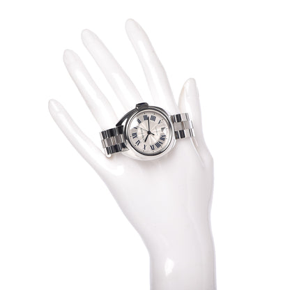 Cartier Stainless Steel 35mm Cle De Automatic Watch 2 of 6