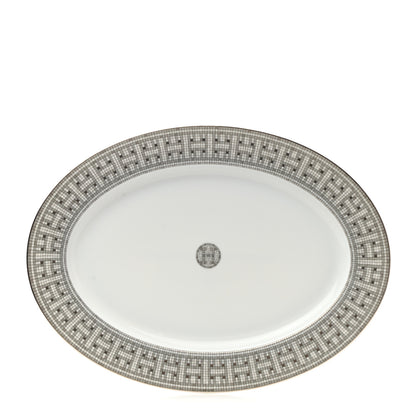Hermes Porcelain Mosaique Au 24 Large Oval Platter 1 of 7