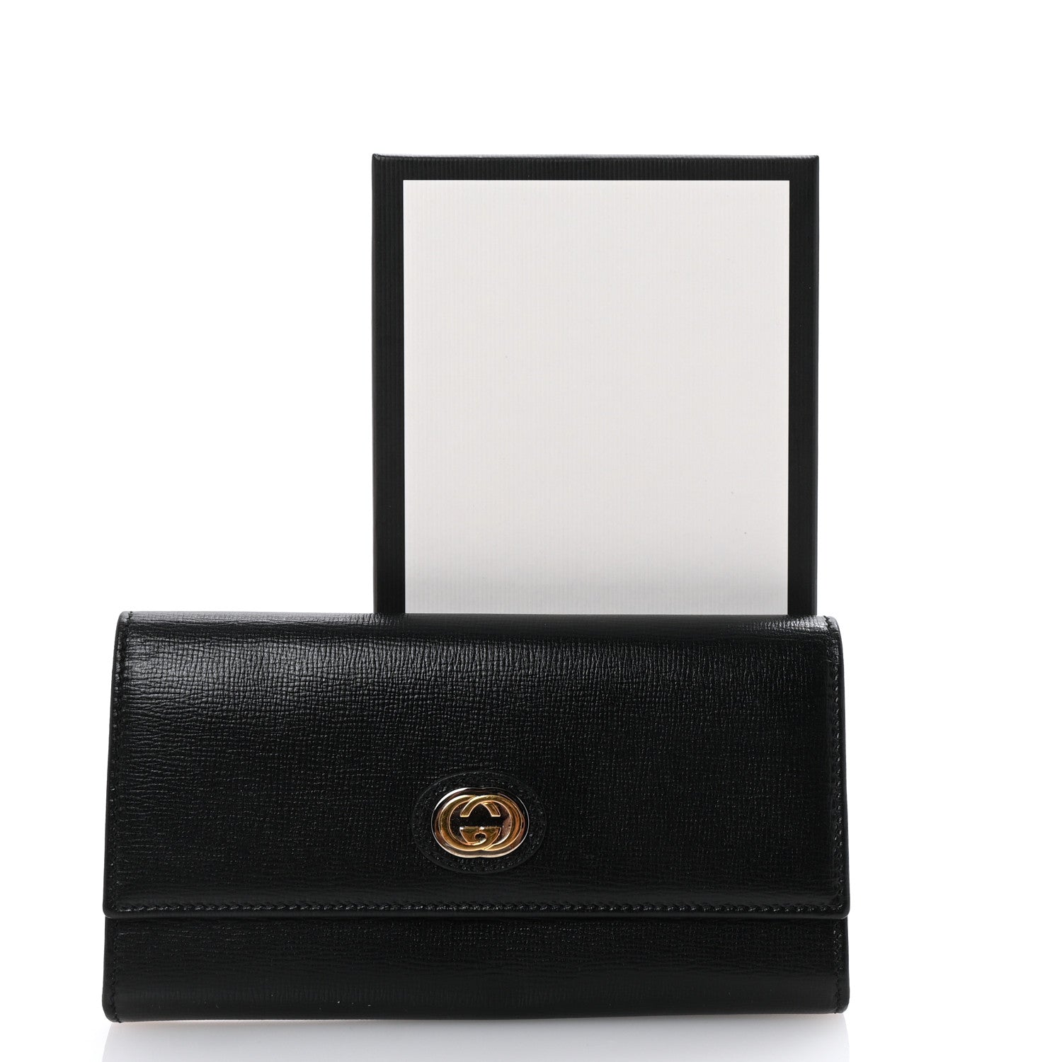 Gucci Azalea Calfskin Marina Long Wallet Black 8 of 8