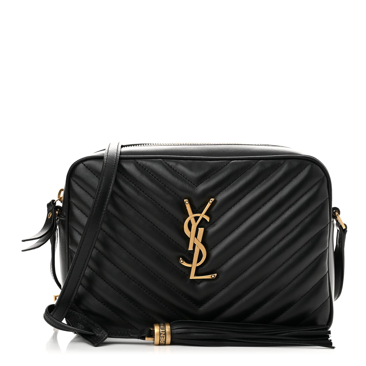 Calfskin Matelasse Monogram Lou Camera Bag Black