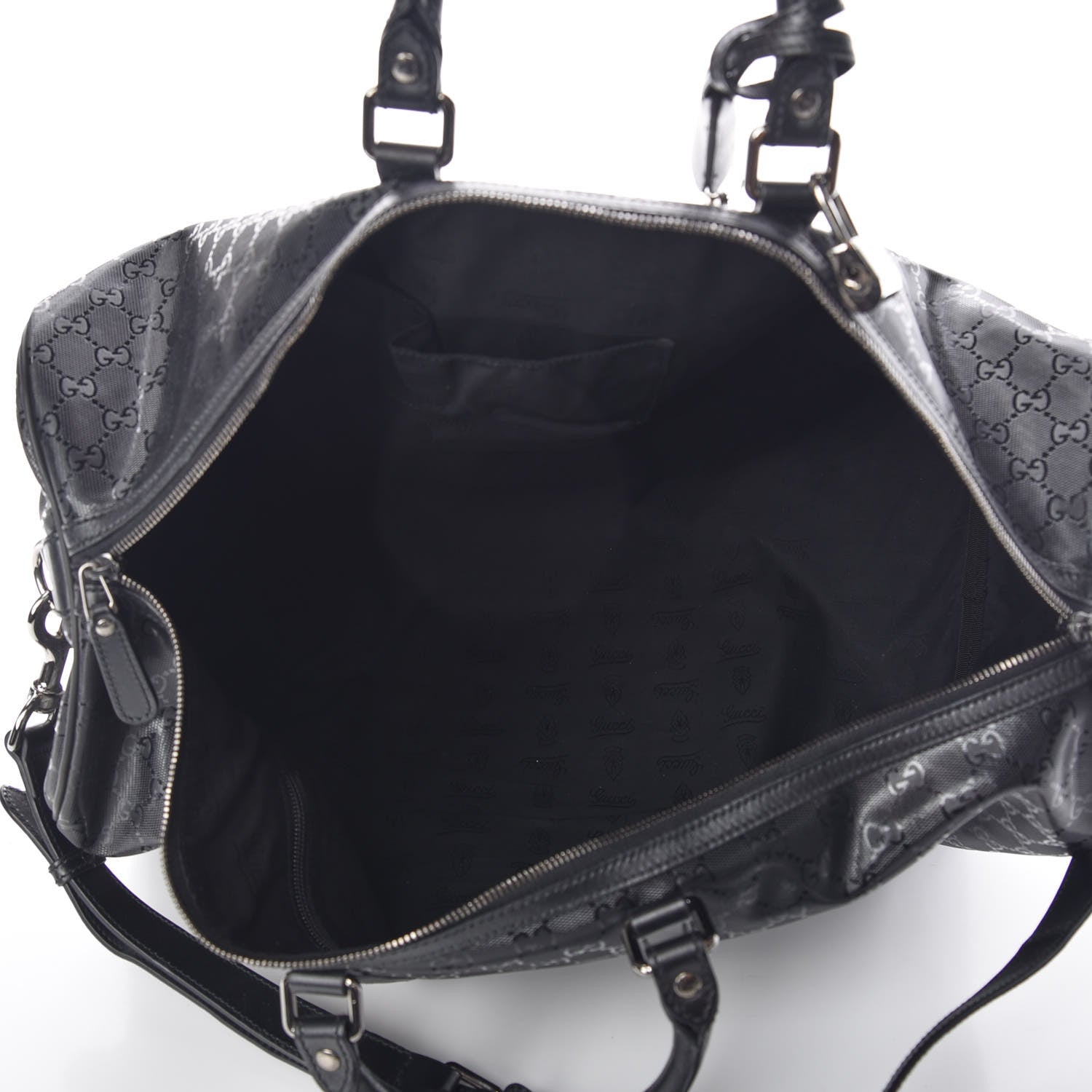Gucci Imprime Monogram Large Carry On Duffle Black 7 of 9