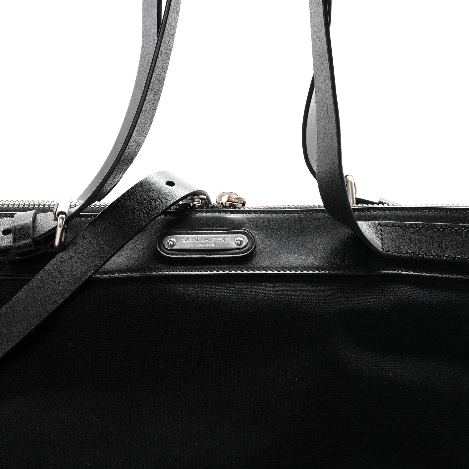 Saint Laurent Canvas ID Shopping Bag Black 8 of 11