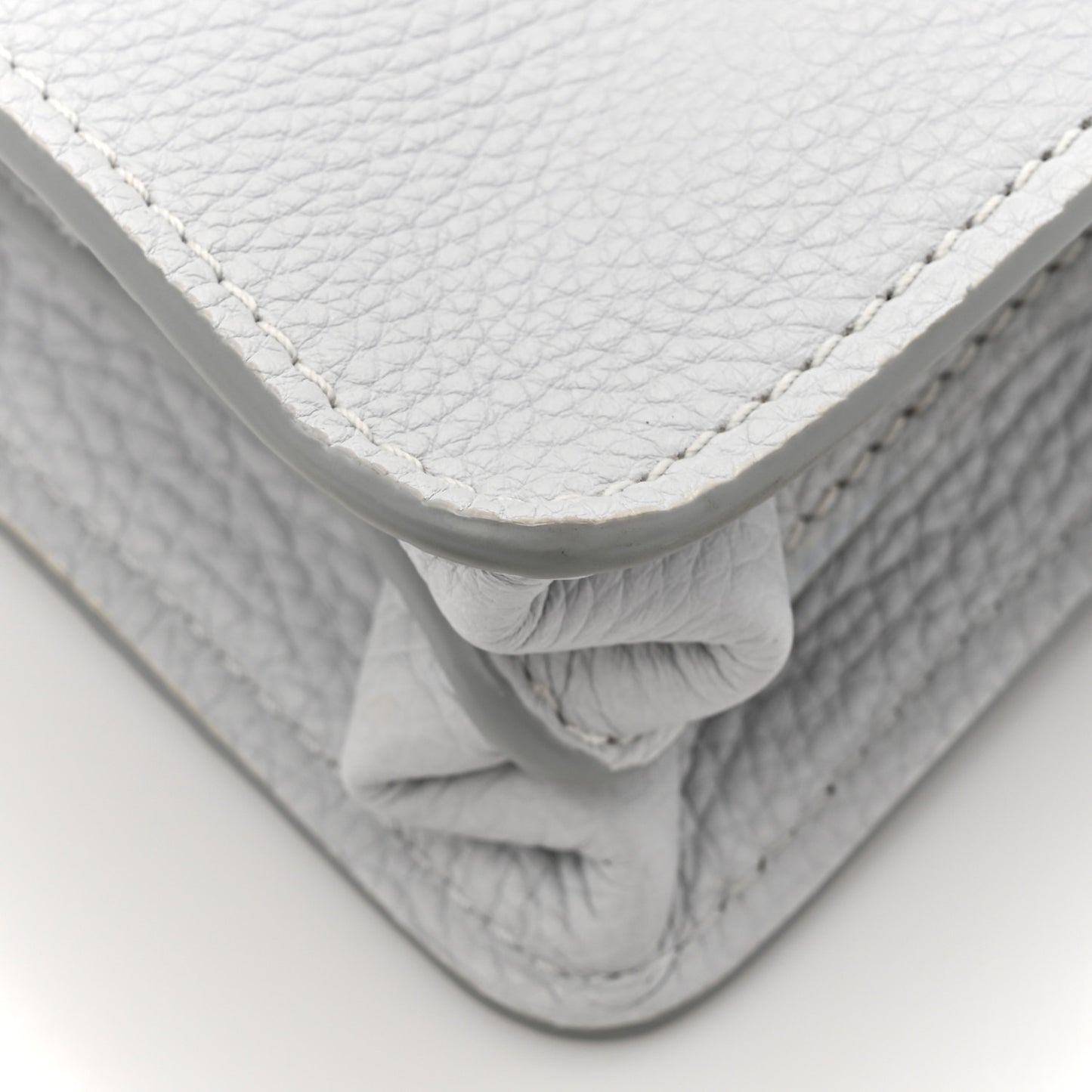 Grained Calfskin Small Aby Day Shoulder Bag Light Cloud