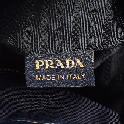 Prada Tessuto Nylon Vitello Daino Tote Baltico 7 of 9