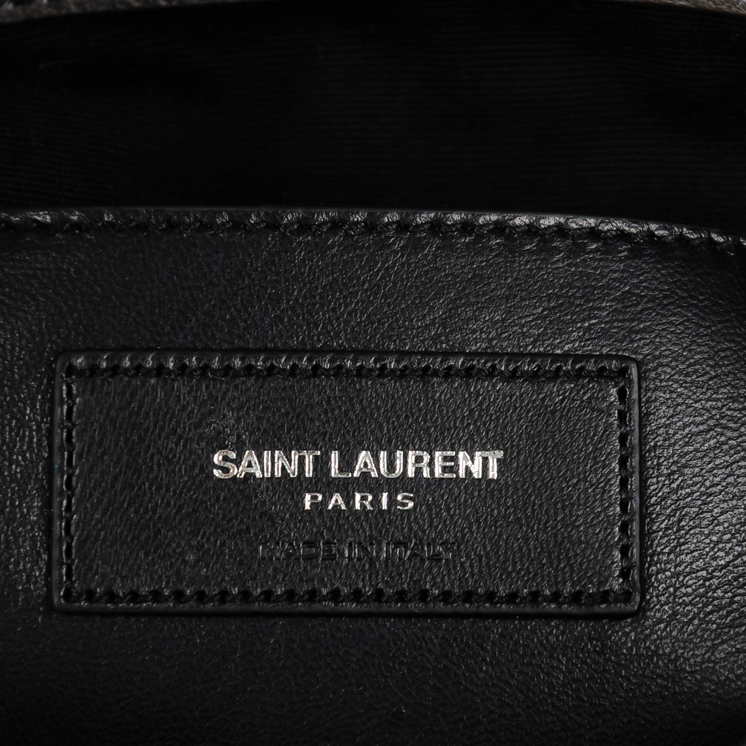 Saint Laurent Calfskin Matelasse Chevron Monogram Large College Satchel Dark Anthracite 6 of 8