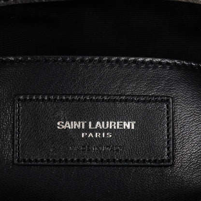 Saint Laurent Calfskin Matelasse Chevron Monogram Large College Satchel Dark Anthracite 6 of 8
