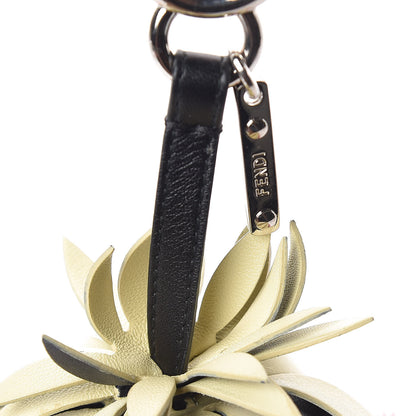 Fendi Fox Rabbit Fur Nappa Pineapple Bag Charm Rosa Scuro Banana Multicolor 3 of 4