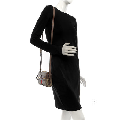 Gucci GG Supreme Monogram Web Mini Ophidia Shoulder Bag Brown 2 of 7