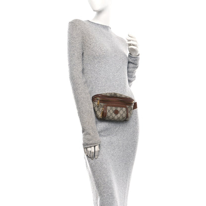 Gucci GG Supreme Monogram Textured Calfskin Retro Interlocking G Belt Bag Beige Ebony Brown Sugar 2 of 10