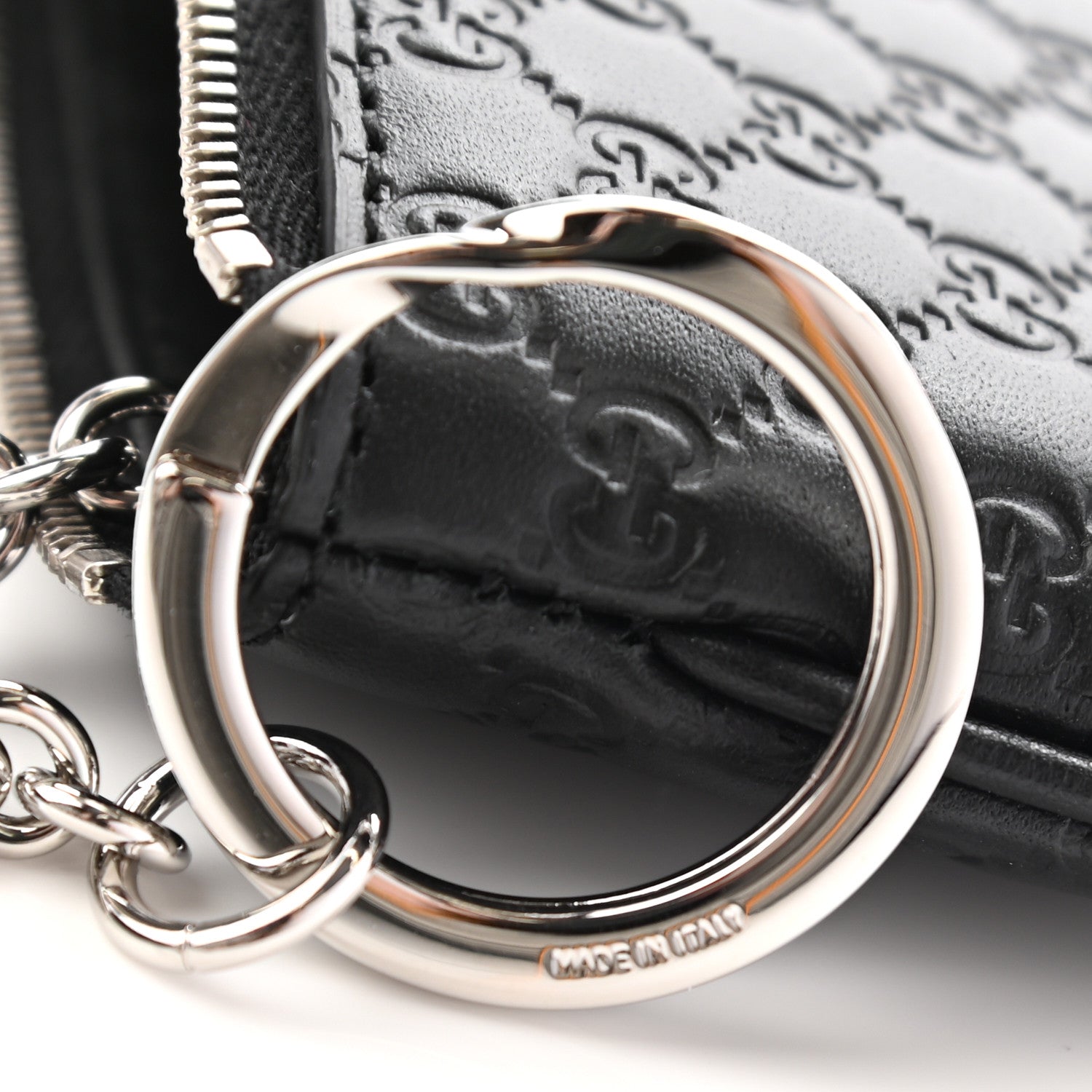 Gucci Microguccissima Key Ring Coin Case Black 9 of 9
