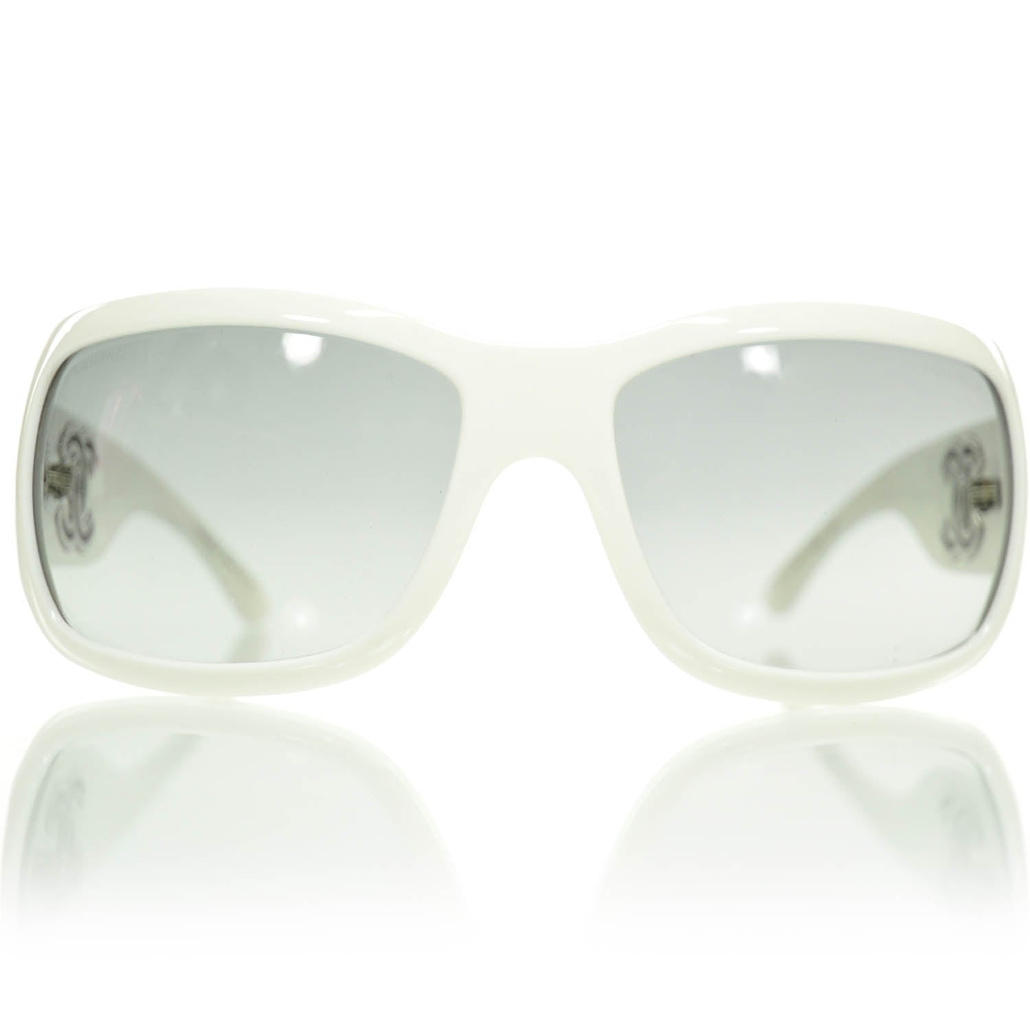 Chanel CC Sunglasses 6018 White 1 of 6