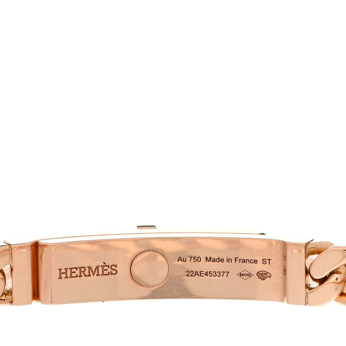 18K Rose Gold Diamond PM Kelly Gourmette Bracelet ST