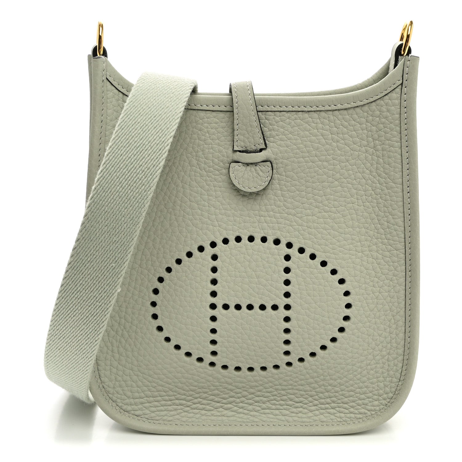 Hermes Taurillon Clemence Amazone Evelyne TPM Gris Neve 1 of 10