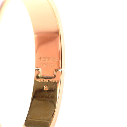 Hermes Enamel Narrow Clic Clac H Bracelet PM Rose Dragee 4 of 4
