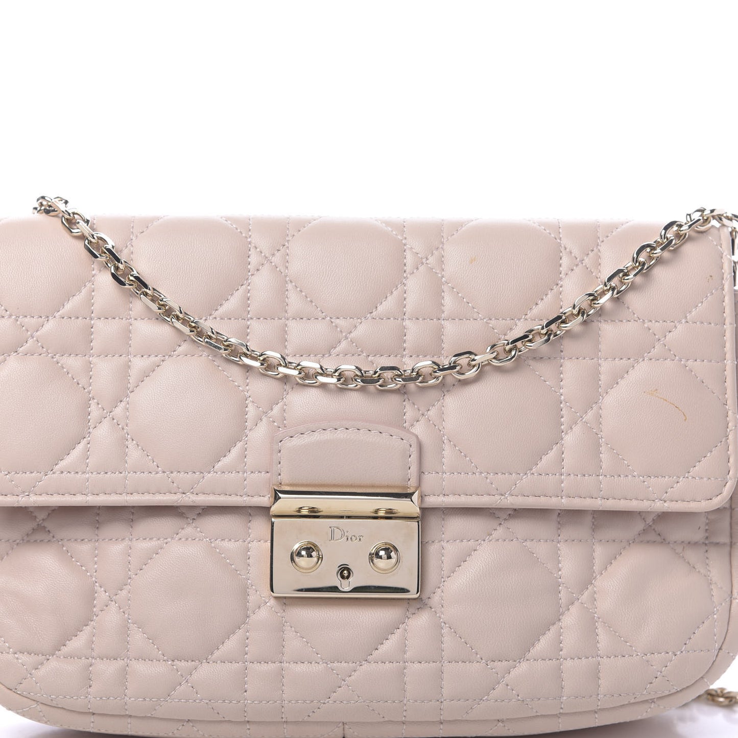 Lambskin Cannage Miss Dior Promenade Pouch Rose Poudre