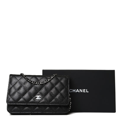 Chanel Caviar Quilted Wallet On Chain WOC Black 13 of 13